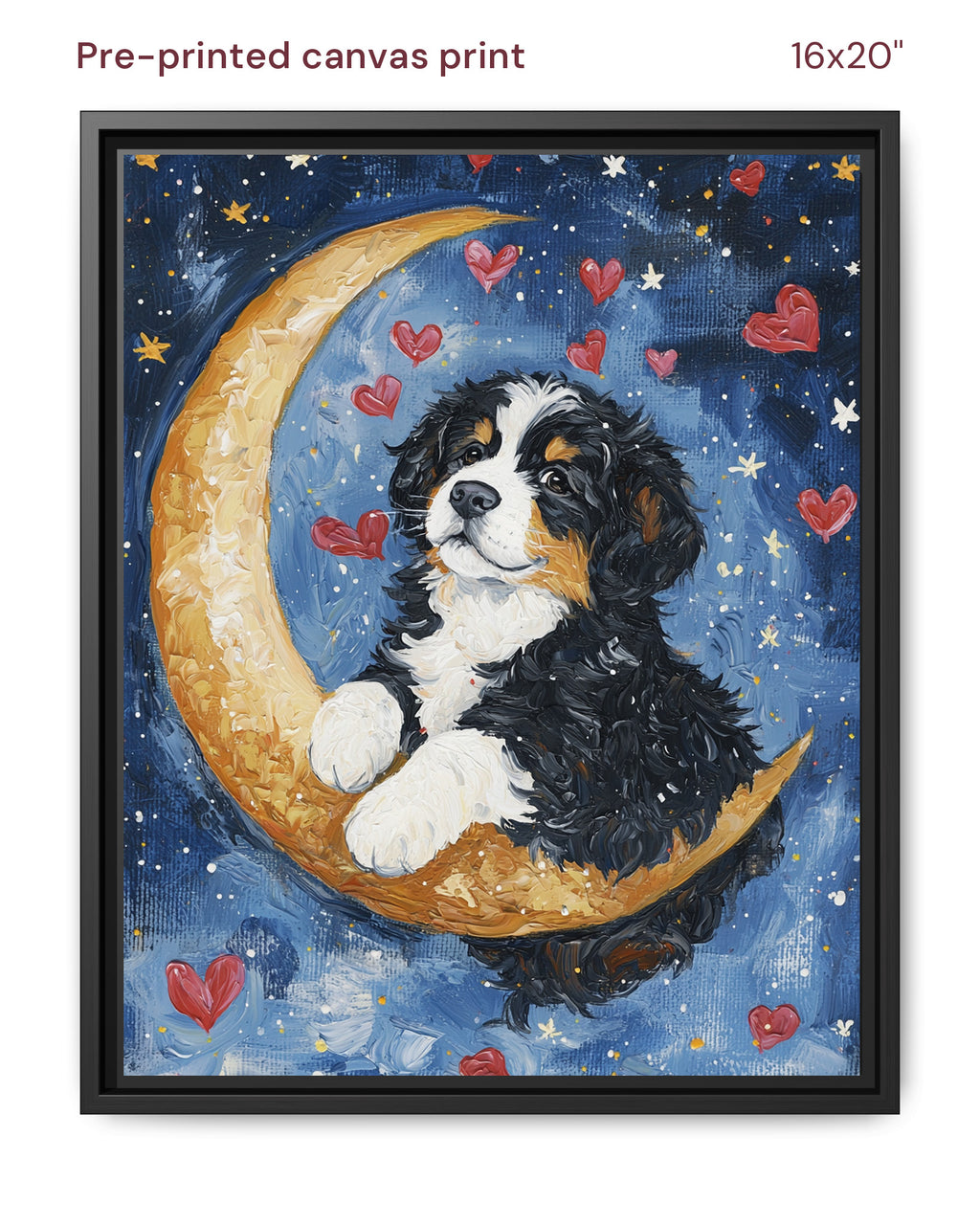Canvas Print 16x20 Framed Black