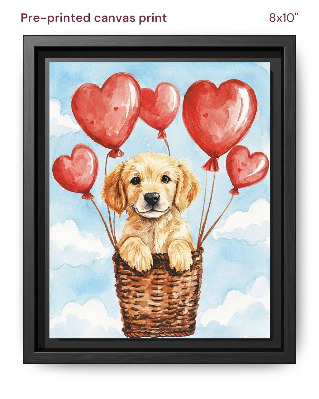 Canvas Print 8x10 Framed Black