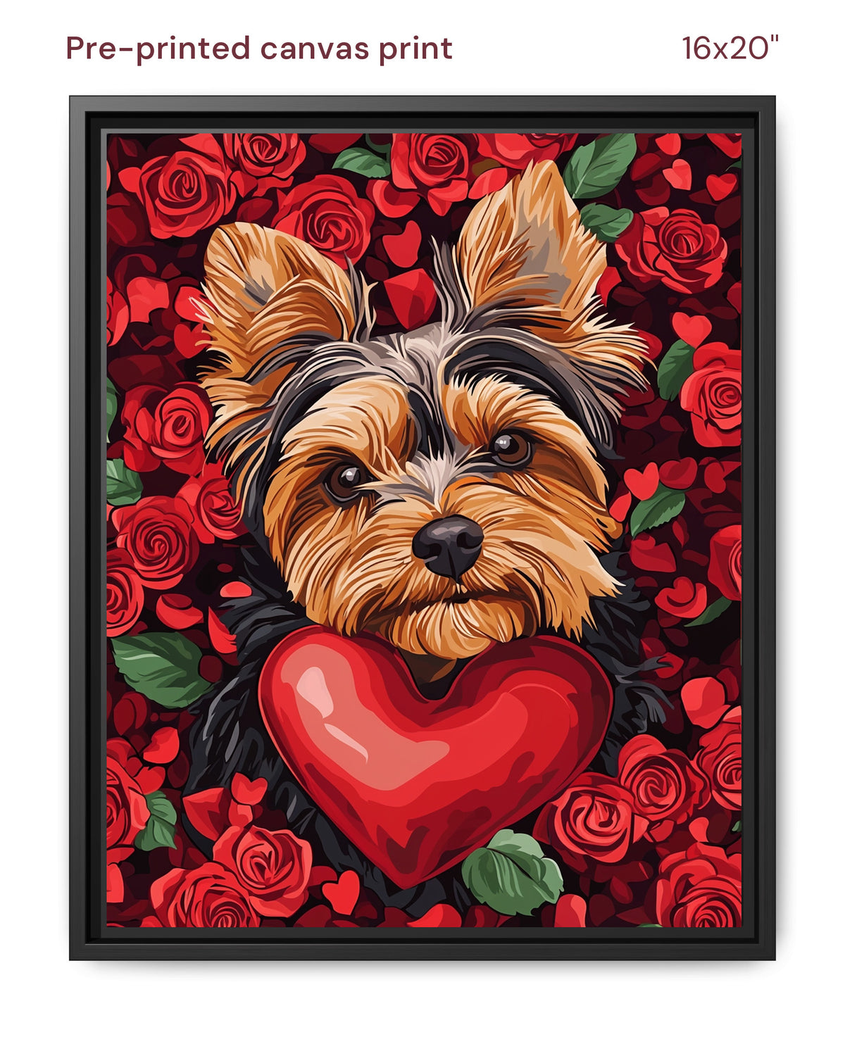 Canvas Print 16x20 Framed Black