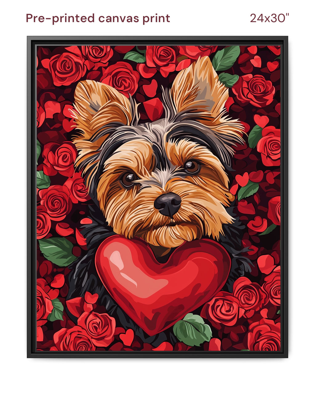 Canvas Print 24x30 Framed Black