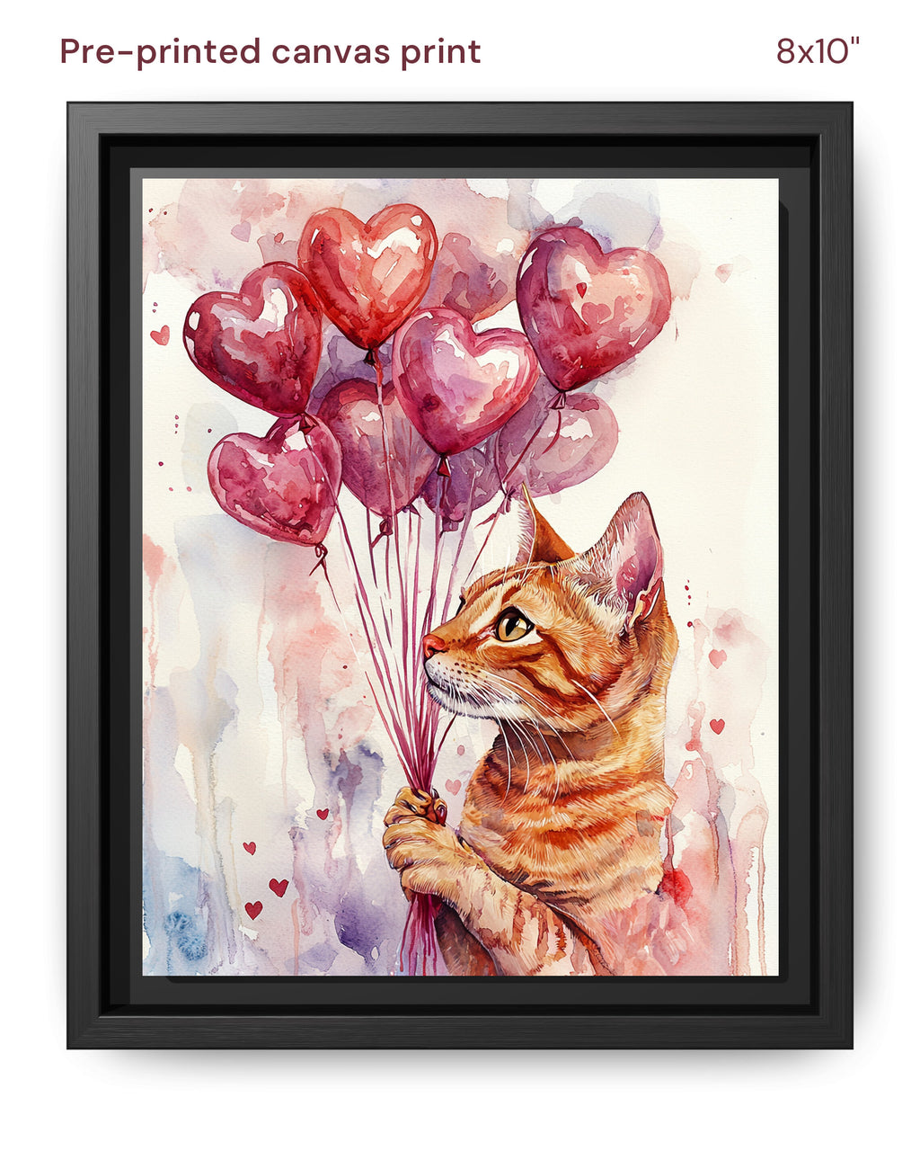 Canvas Print 8x10 Framed Black