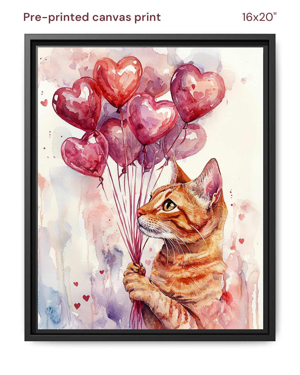 Canvas Print 16x20 Framed Black