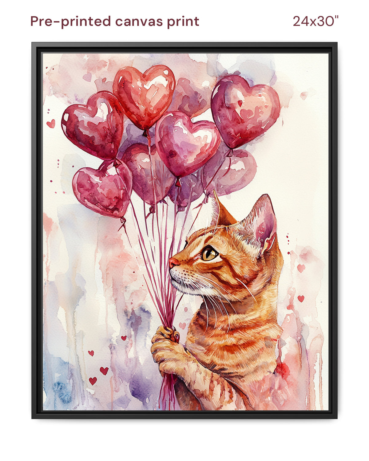 Canvas Print 24x30 Framed Black