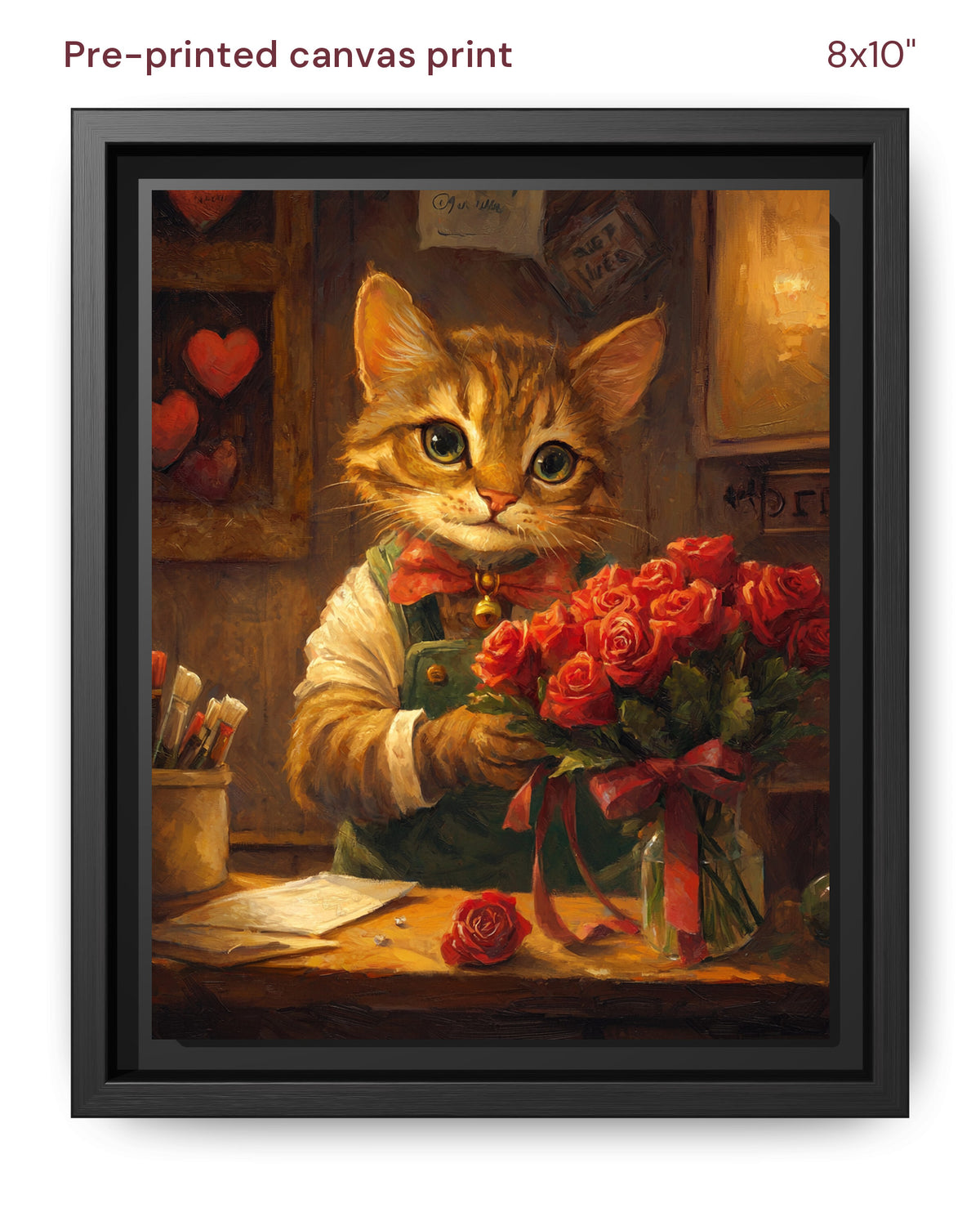 Canvas Print 8x10 Framed Black