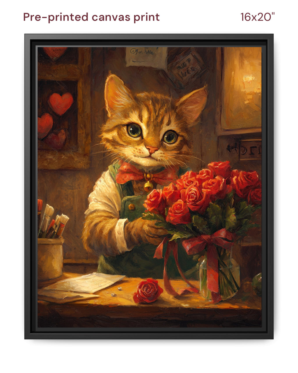 Canvas Print 16x20 Framed Black