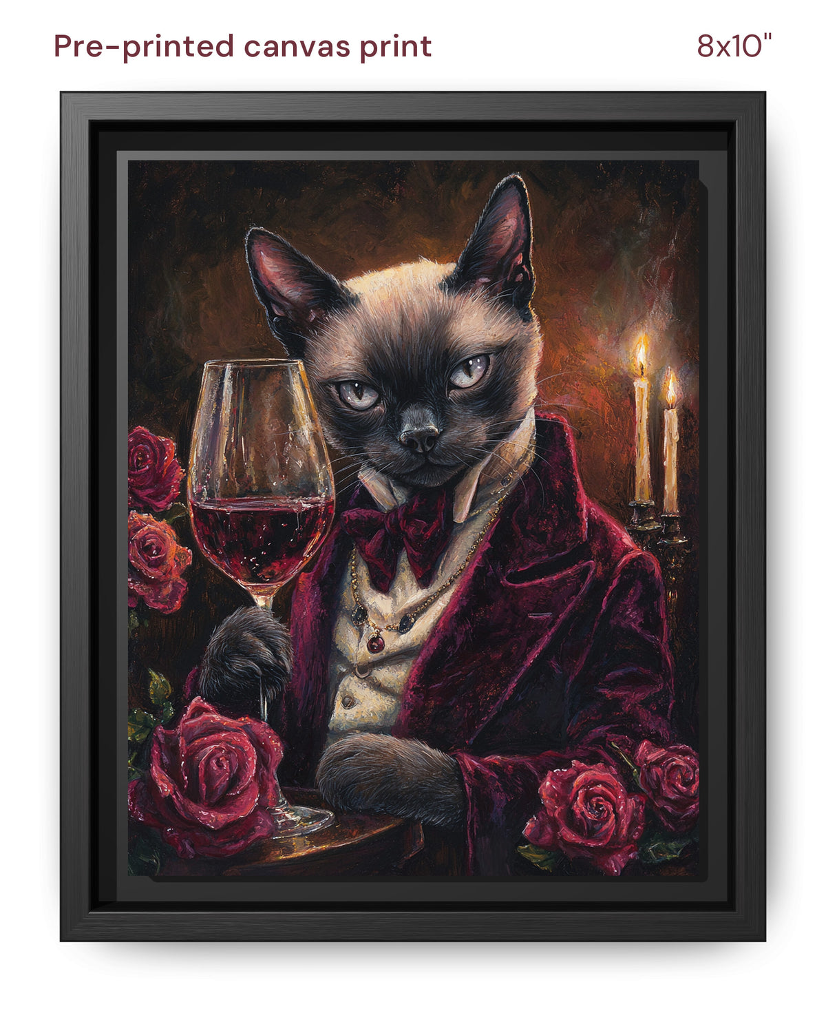 Canvas Print 8x10 Framed Black