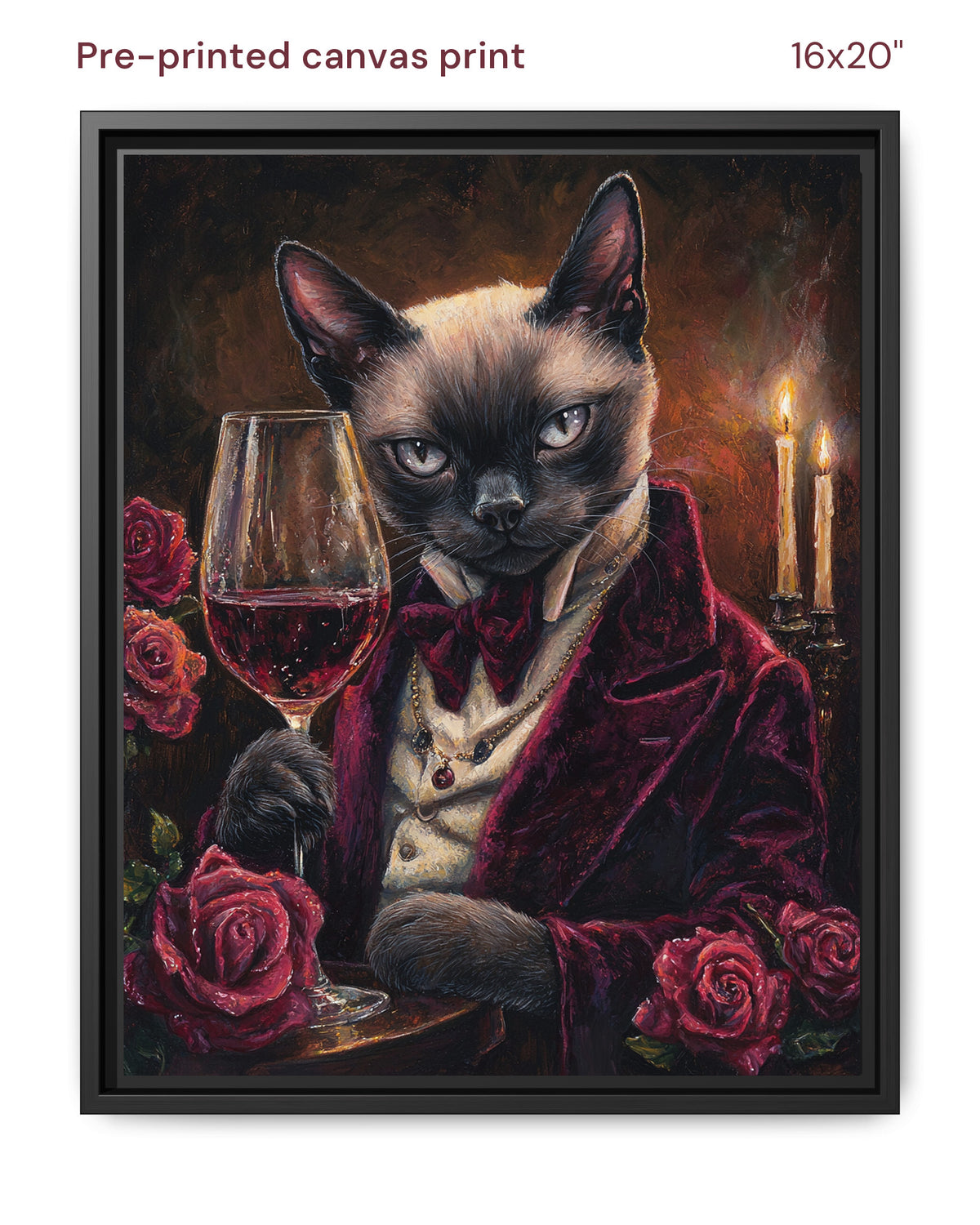 Canvas Print 16x20 Framed Black