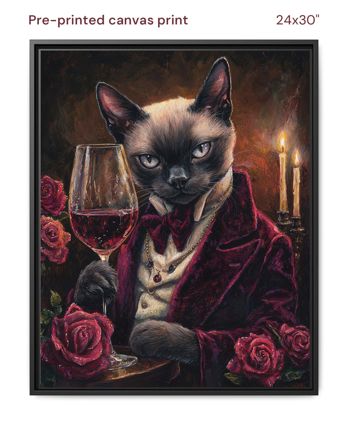 Canvas Print 24x30 Framed Black
