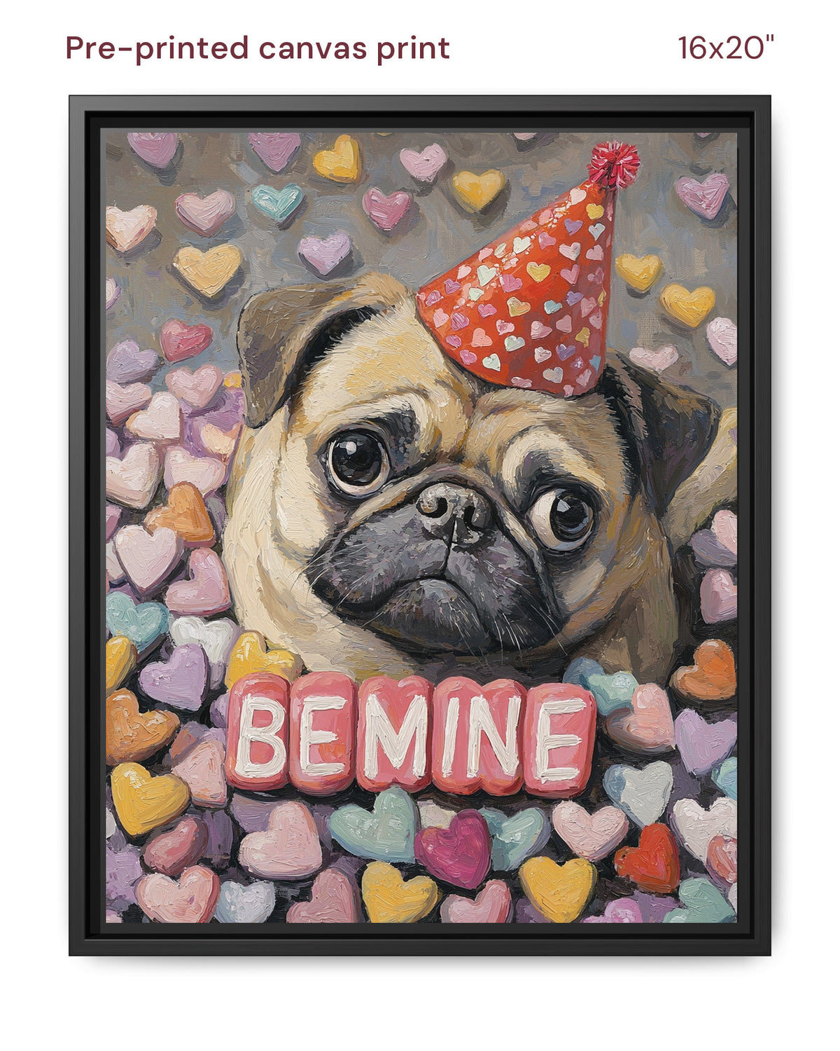 Canvas Print 16x20 Framed Black