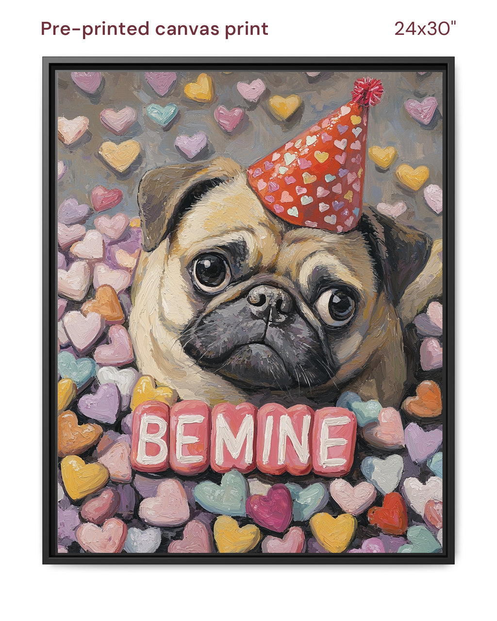Canvas Print 24x30 Framed Black