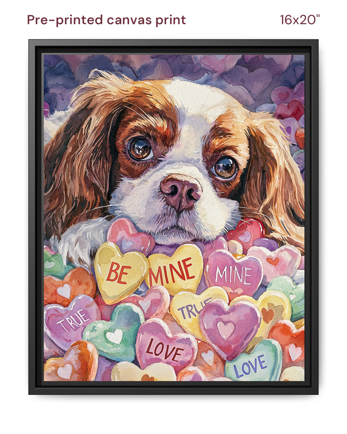 Canvas Print 16x20 Framed Black