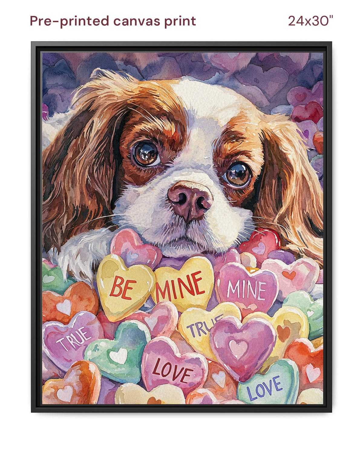 Canvas Print 24x30 Framed Black