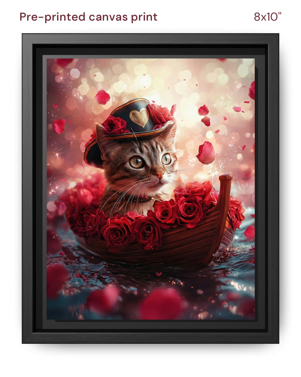 Canvas Print 8x10 Framed Black