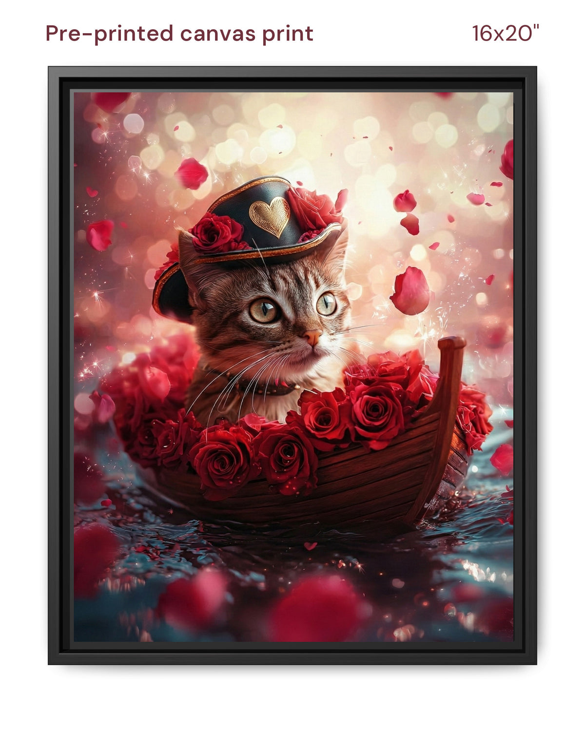 Canvas Print 16x20 Framed Black