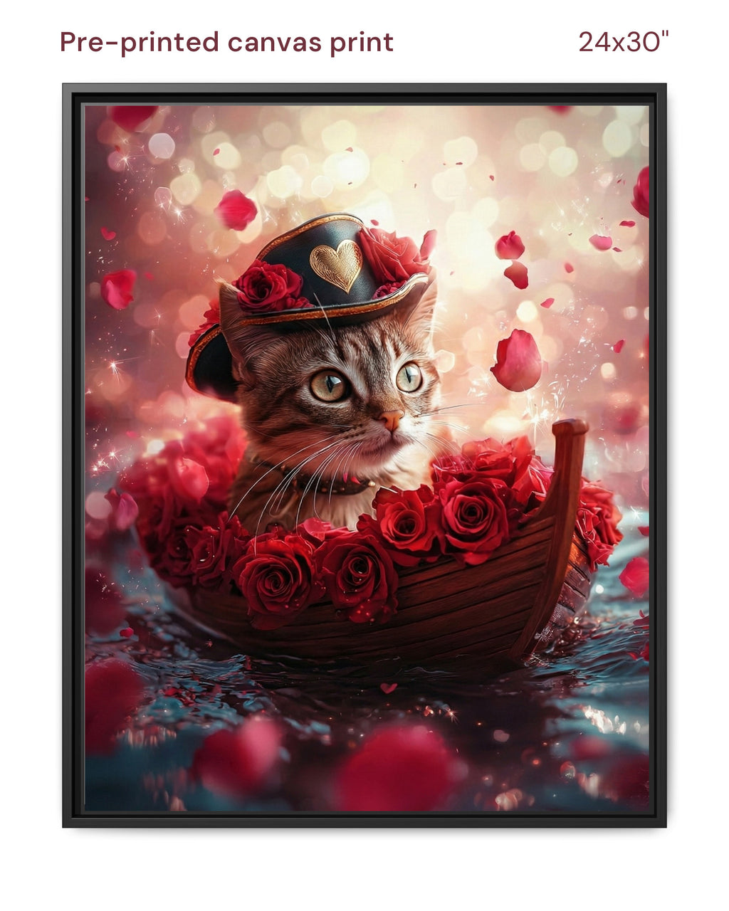 Canvas Print 24x30 Framed Black