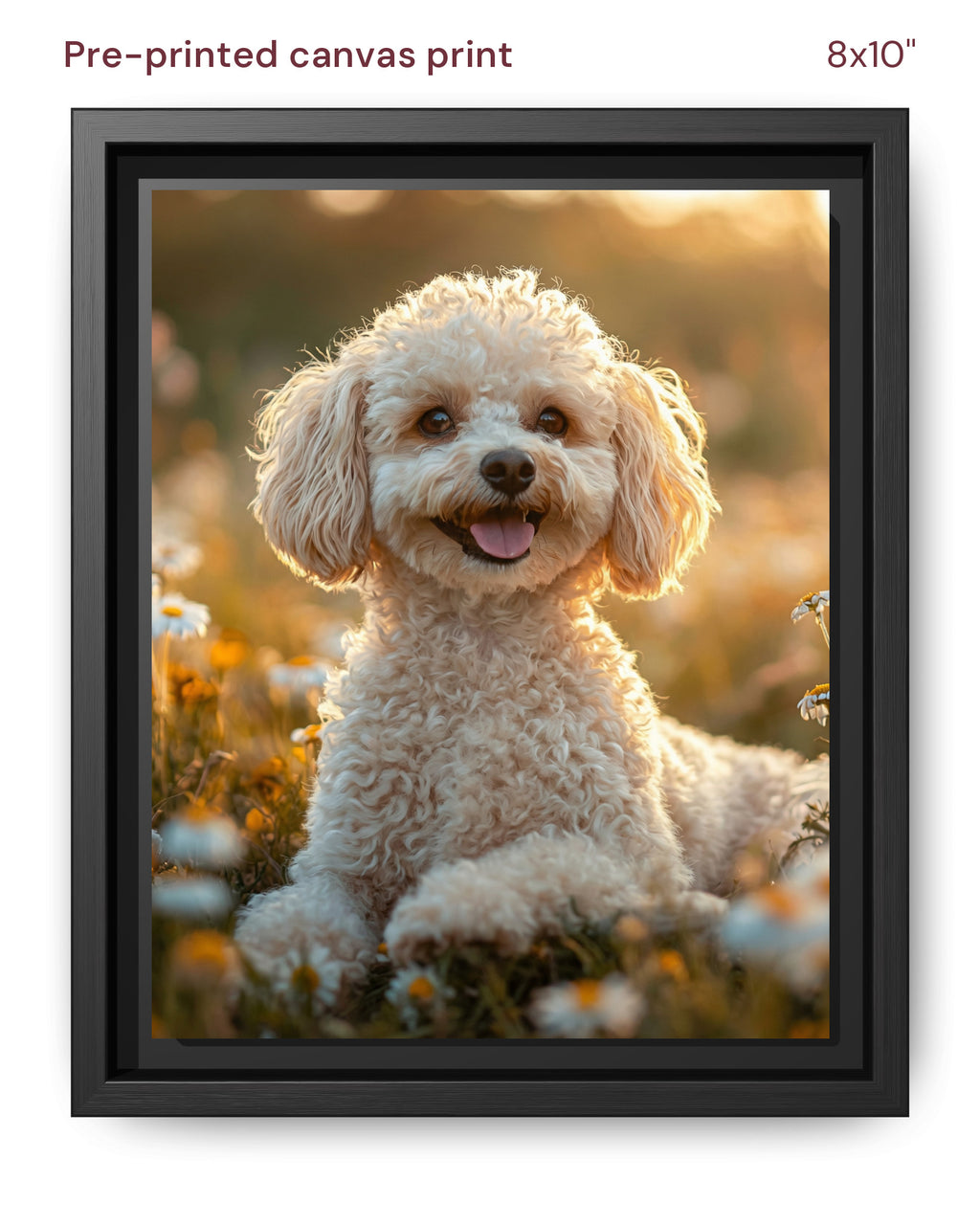 Canvas Print 8x10 Framed Black