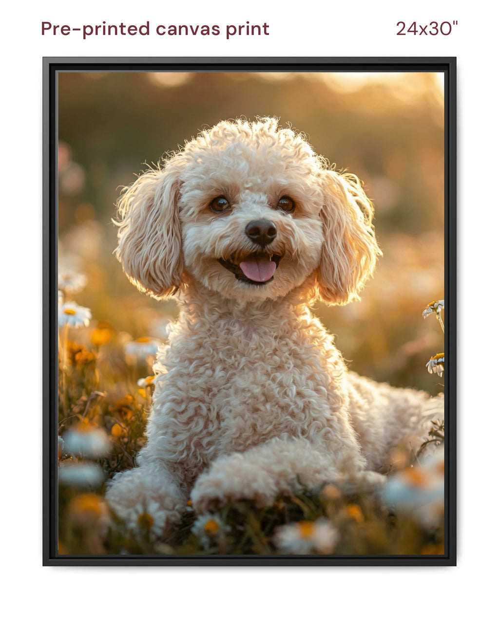 Canvas Print 24x30 Framed Black