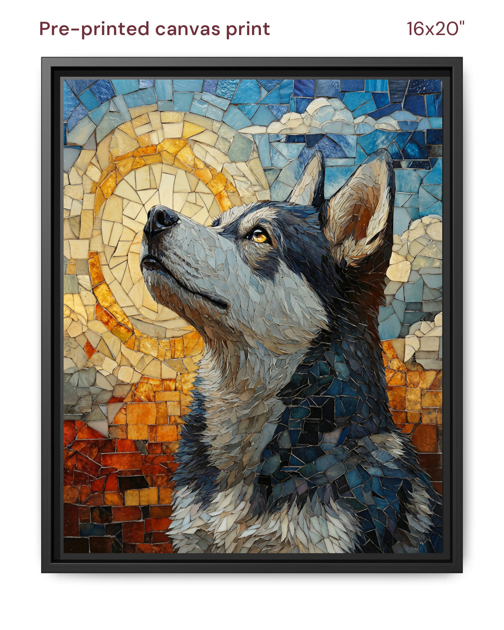 Canvas Print 16x20 Framed Black