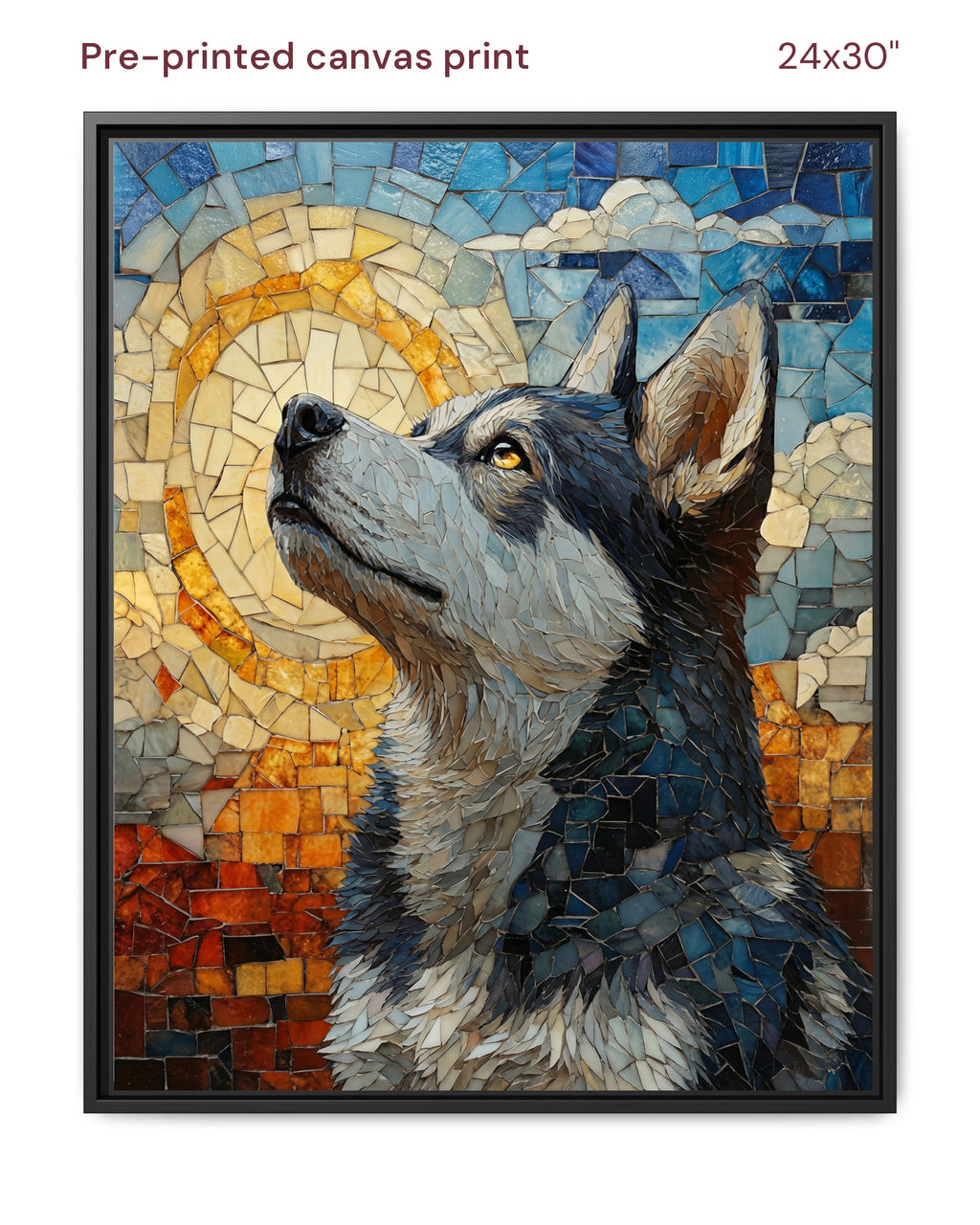 Canvas Print 24x30 Framed Black