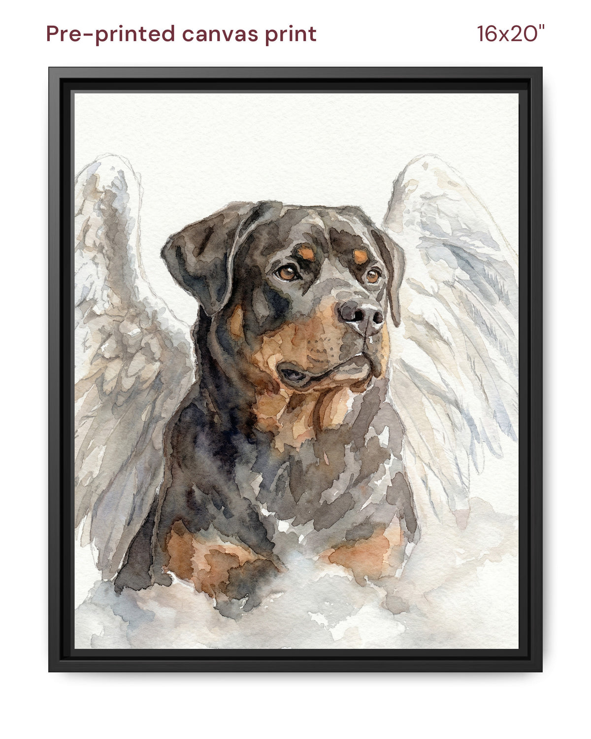 Canvas Print 16x20 Framed Black