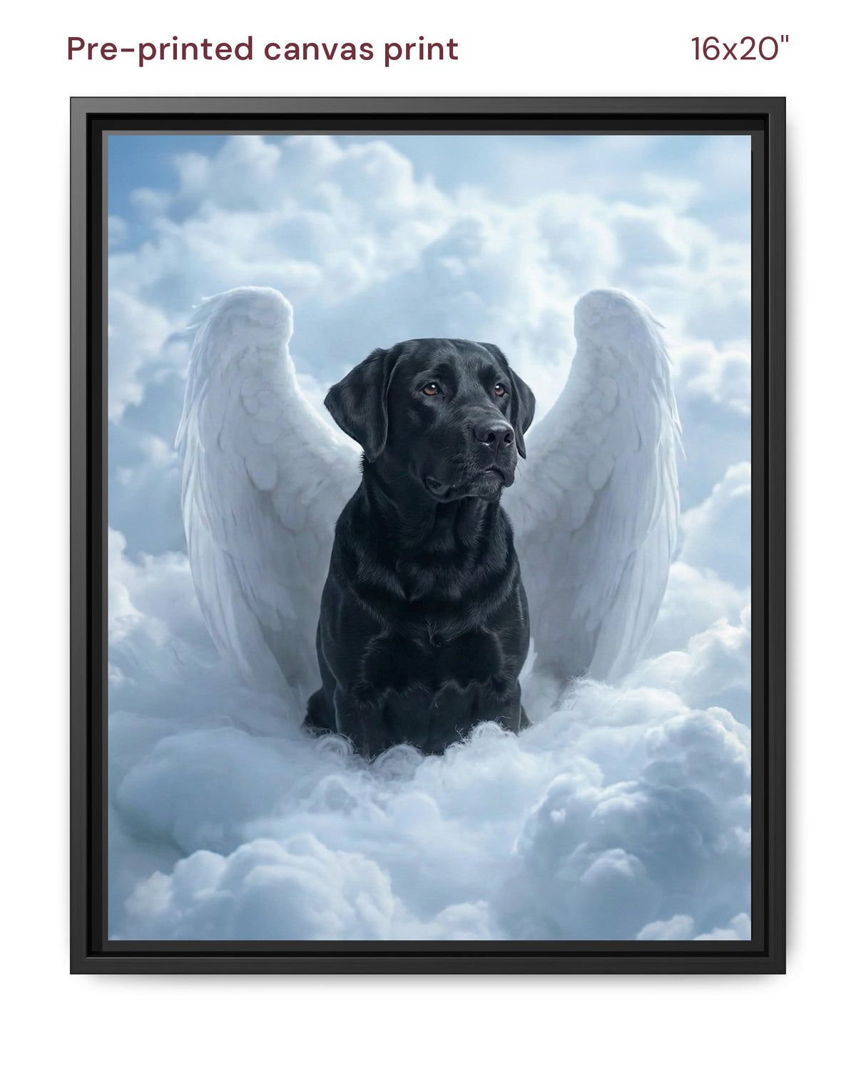 Canvas Print 16x20 Framed Black