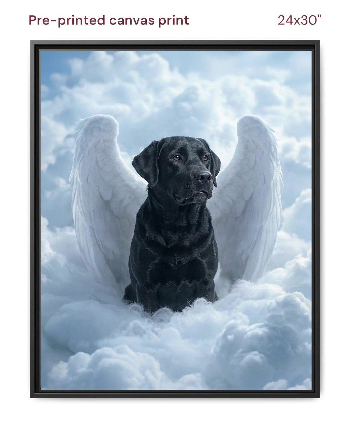 Canvas Print 24x30 Framed Black