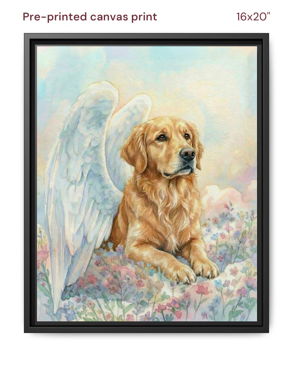 Canvas Print 16x20 Framed Black
