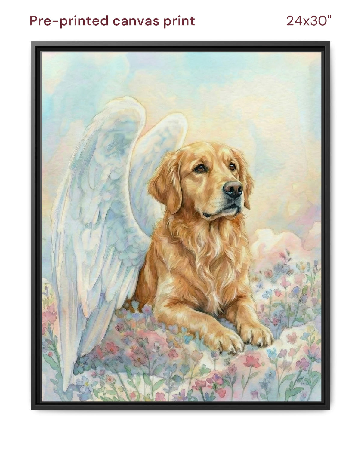 Canvas Print 24x30 Framed Black