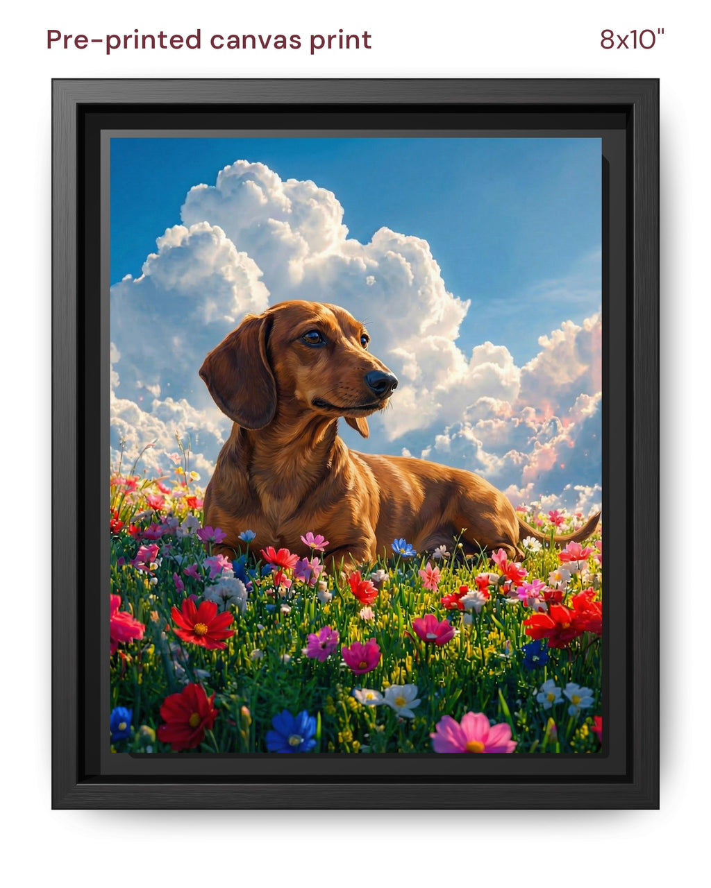 Canvas Print 8x10 Framed Black