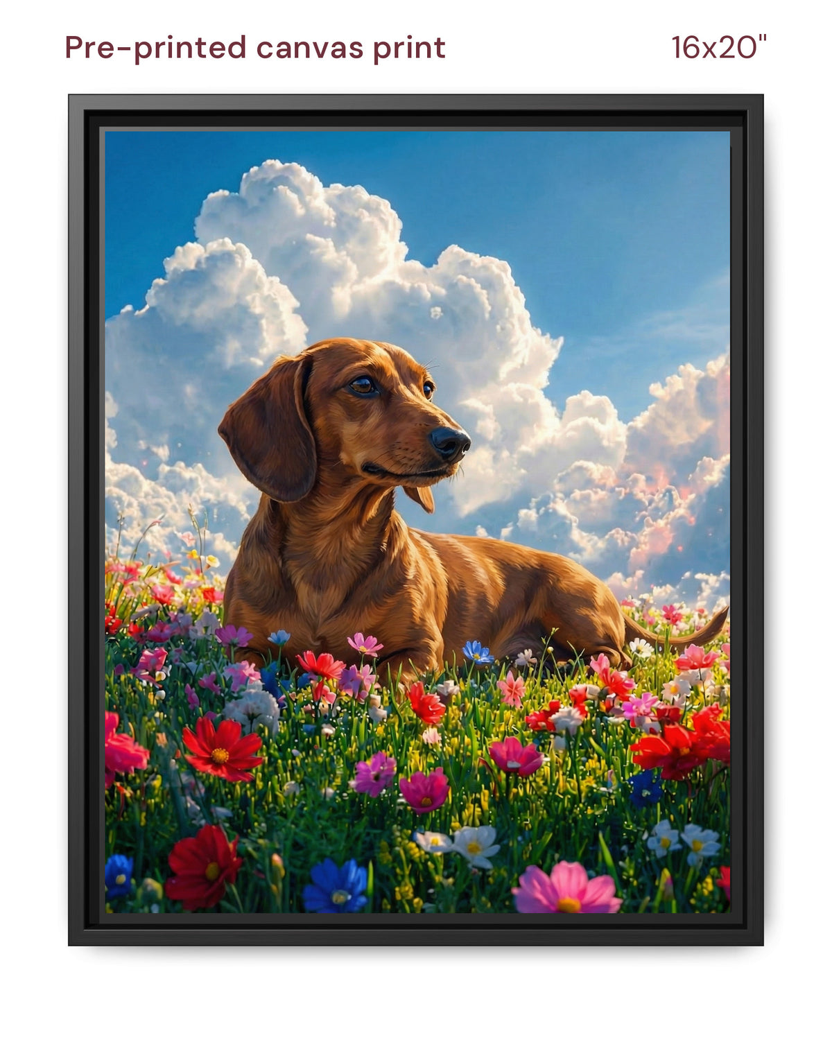 Canvas Print 16x20 Framed Black