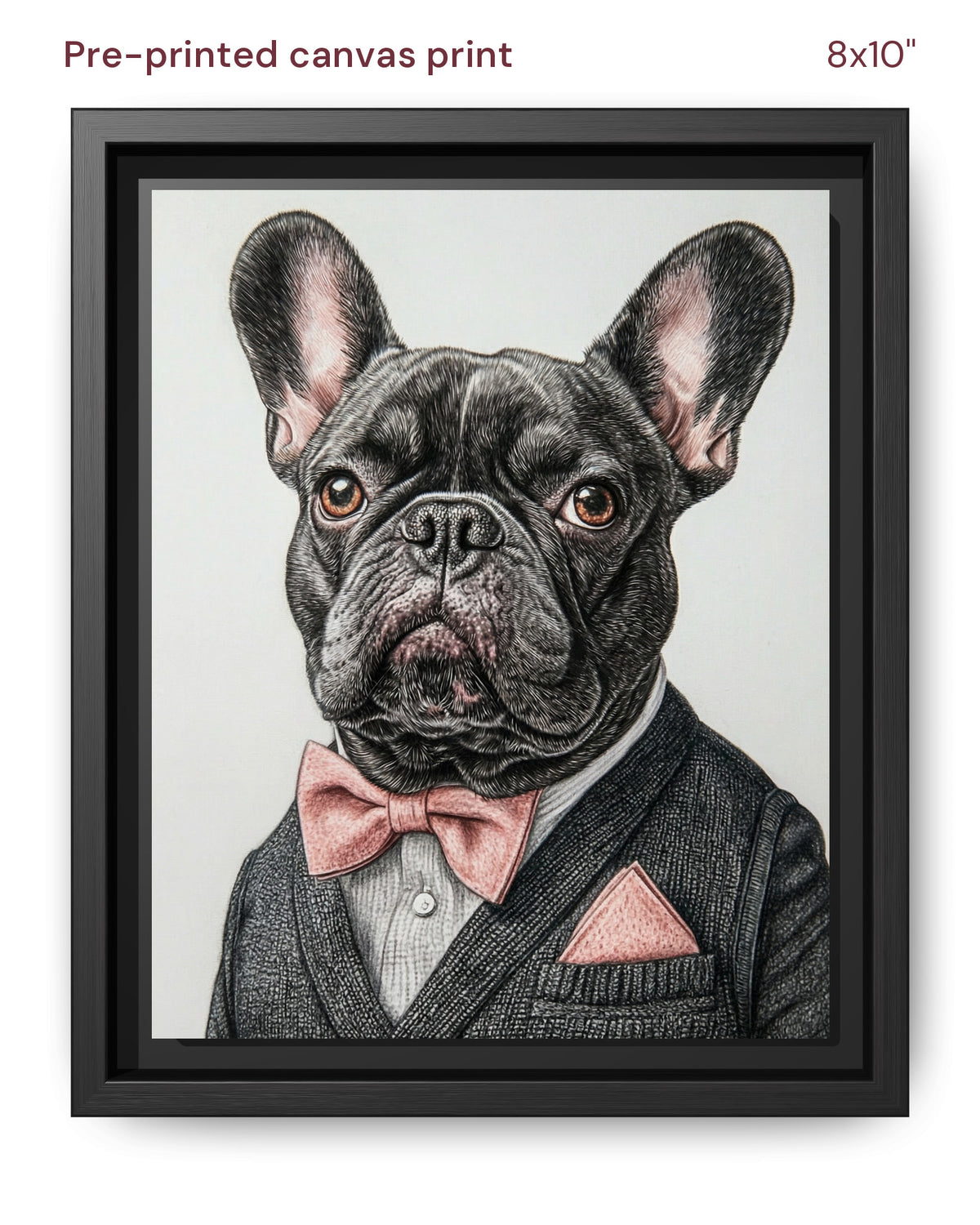 Canvas Print 8x10 Framed Black