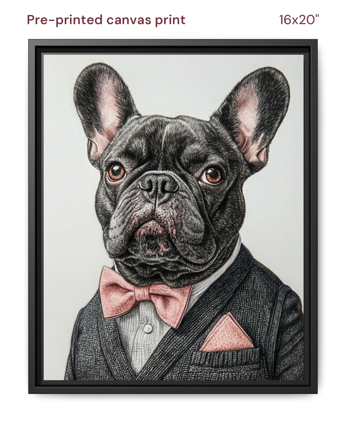 Canvas Print 16x20 Framed Black