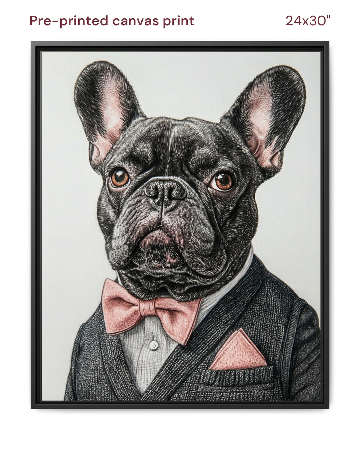Canvas Print 24x30 Framed Black