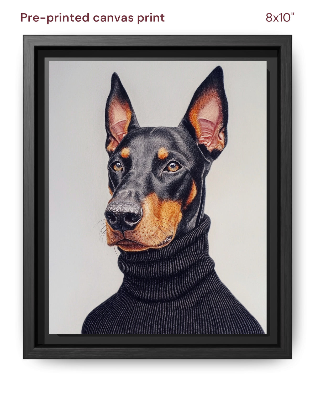 Canvas Print 8x10 Framed Black