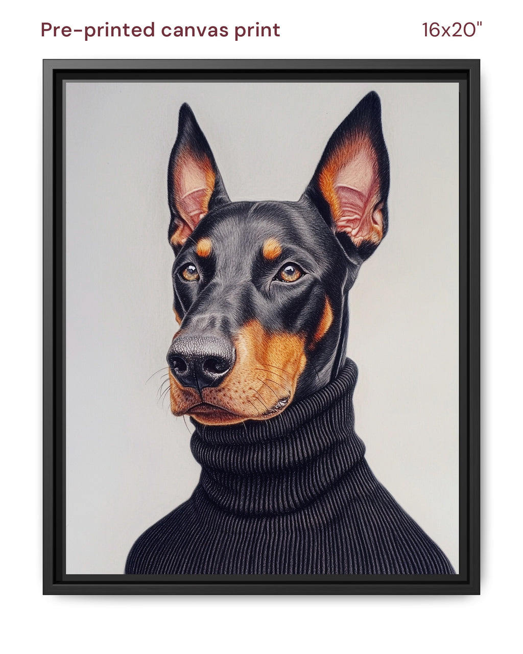 Canvas Print 16x20 Framed Black