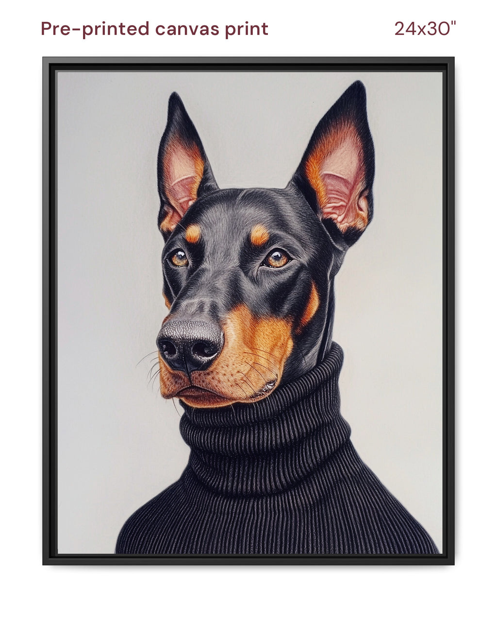 Canvas Print 24x30 Framed Black