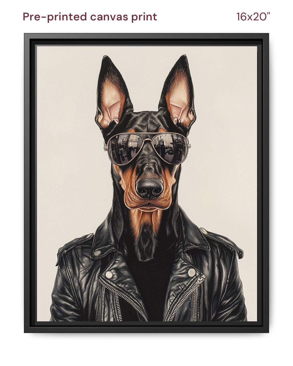 Canvas Print 16x20 Framed Black