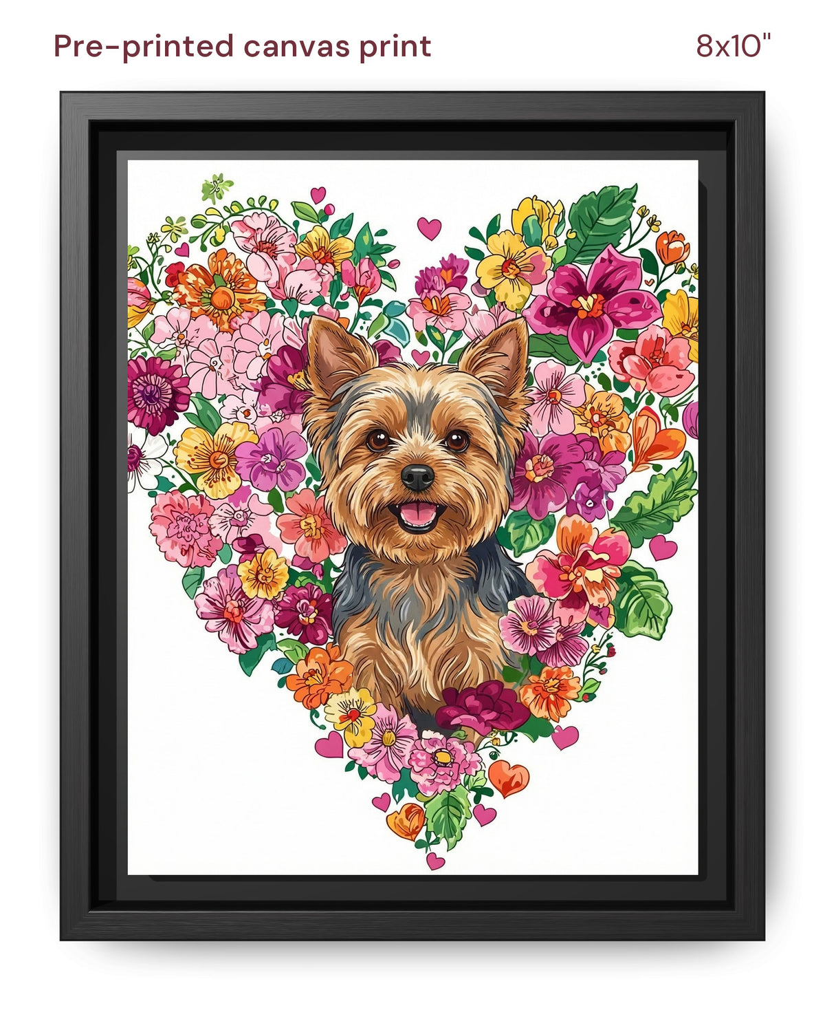 Canvas Print 8x10 Framed Black