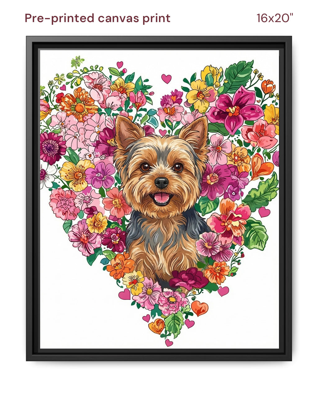 Canvas Print 16x20 Framed Black