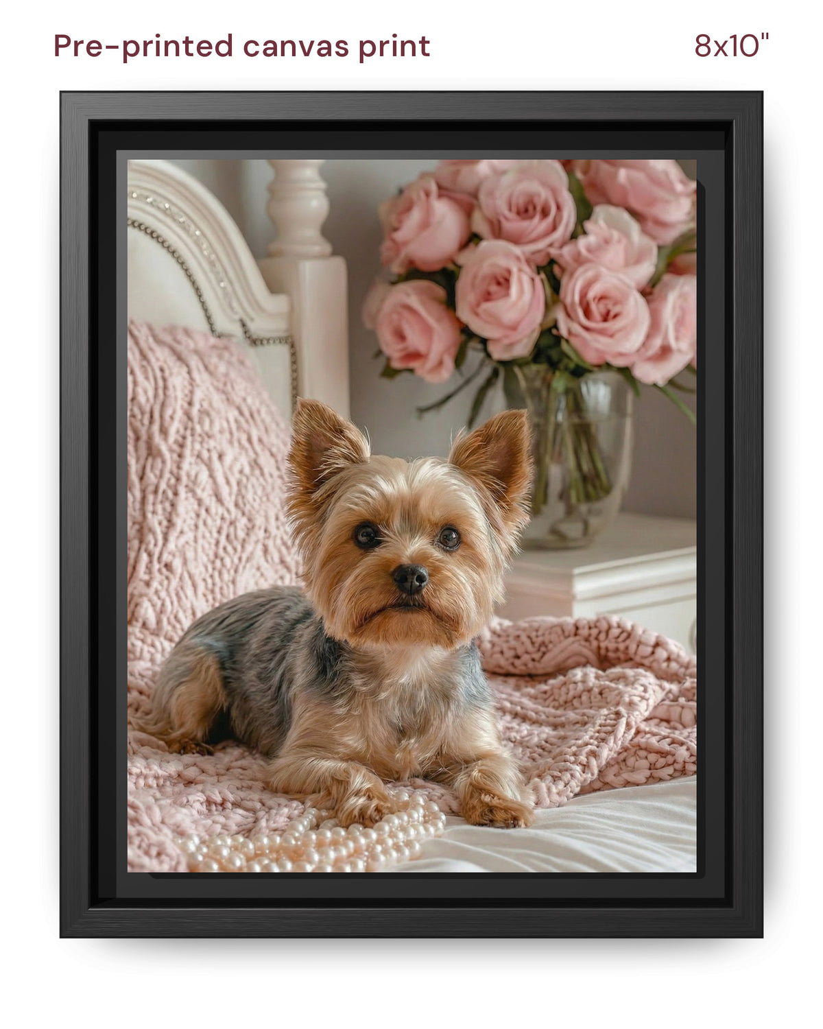 Canvas Print 8x10 Framed Black