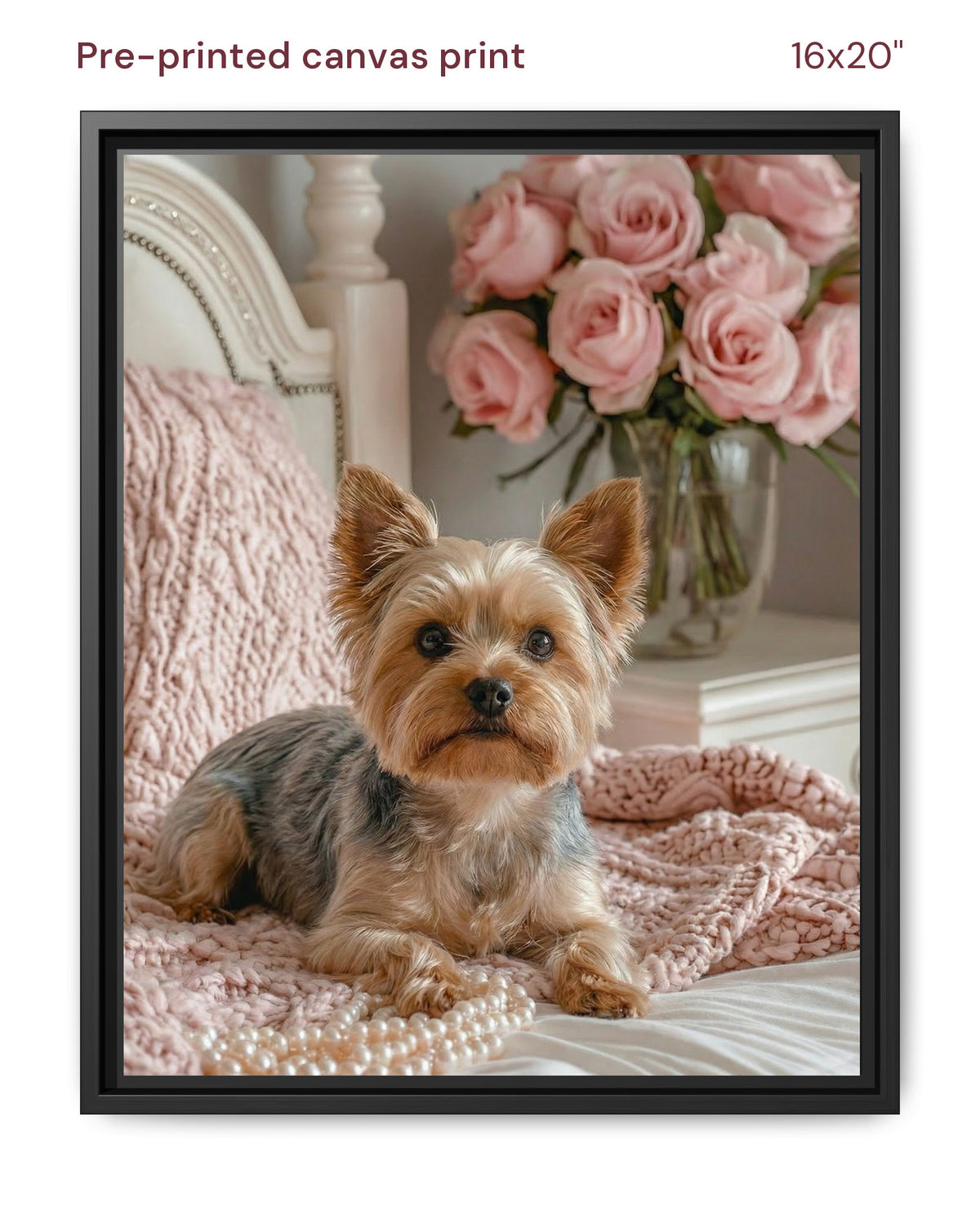 Canvas Print 16x20 Framed Black