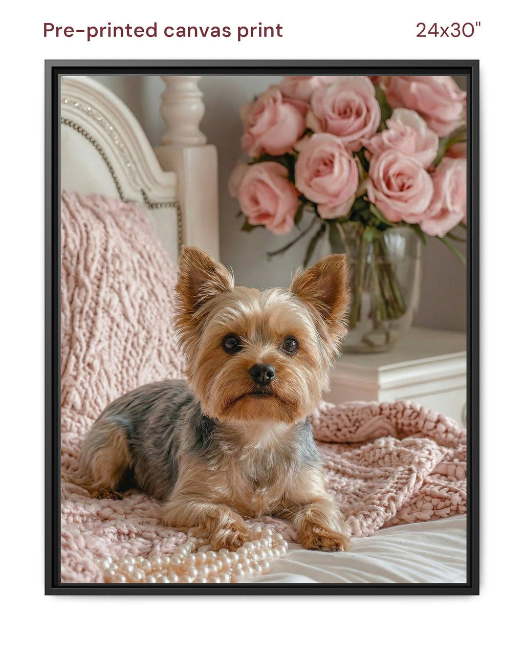 Canvas Print 24x30 Framed Black