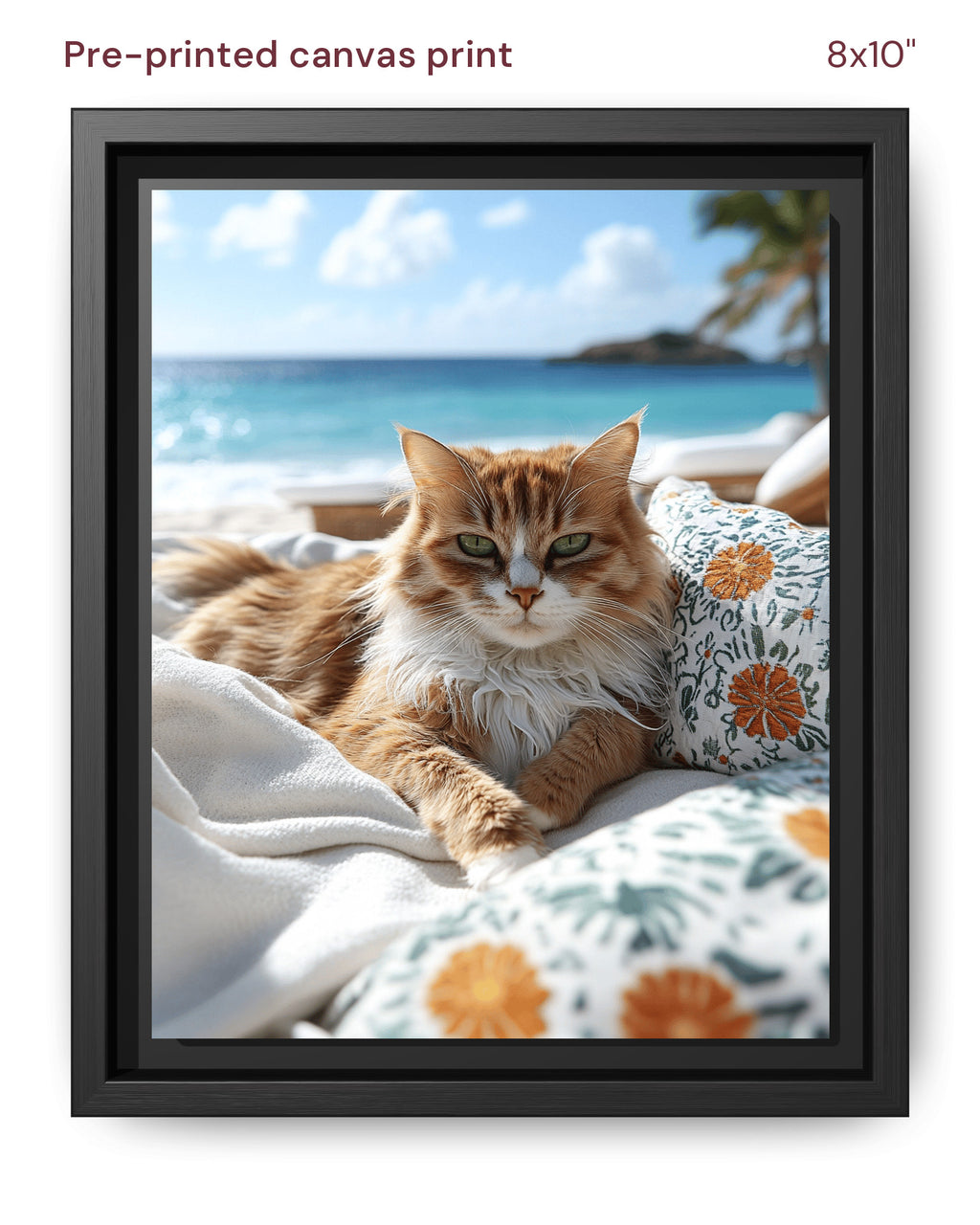 Canvas Print 8x10 Framed Black