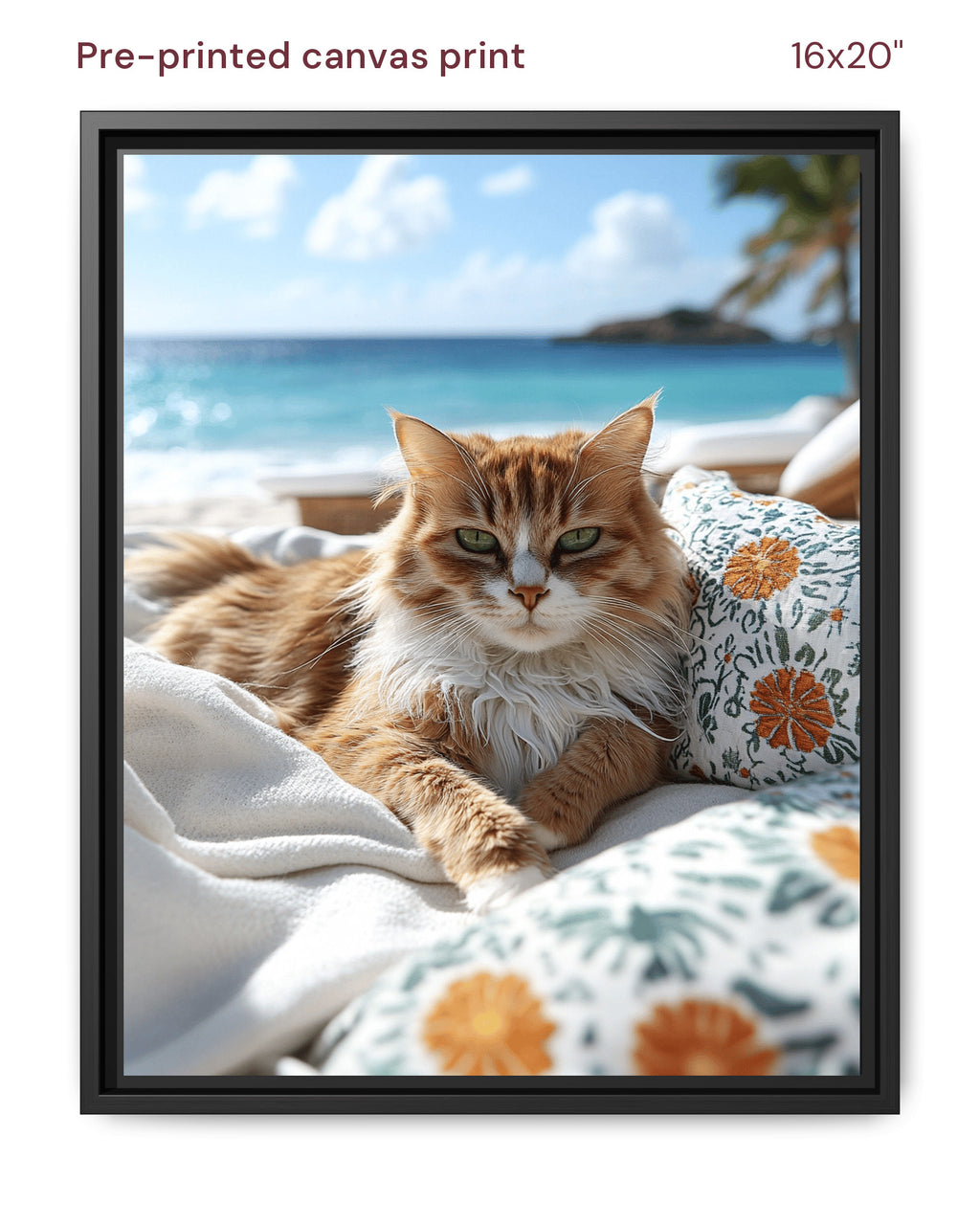 Canvas Print 16x20 Framed Black