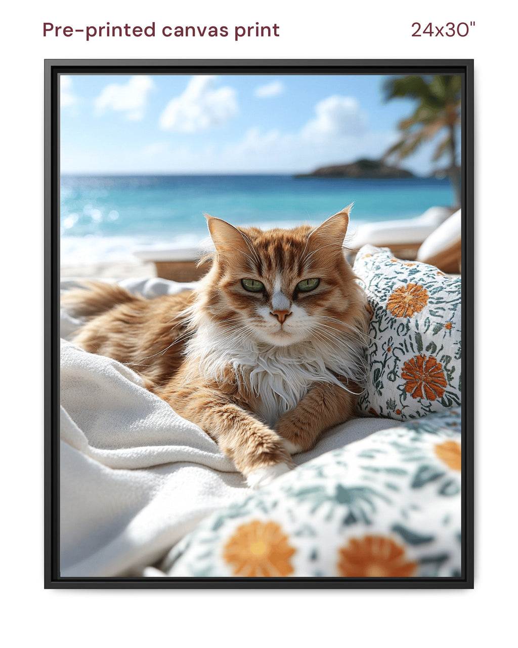 Canvas Print 24x30 Framed Black