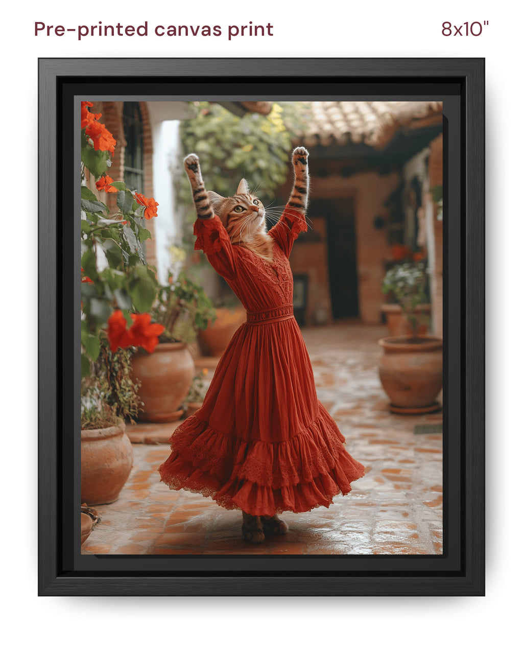 Canvas Print 8x10 Framed Black