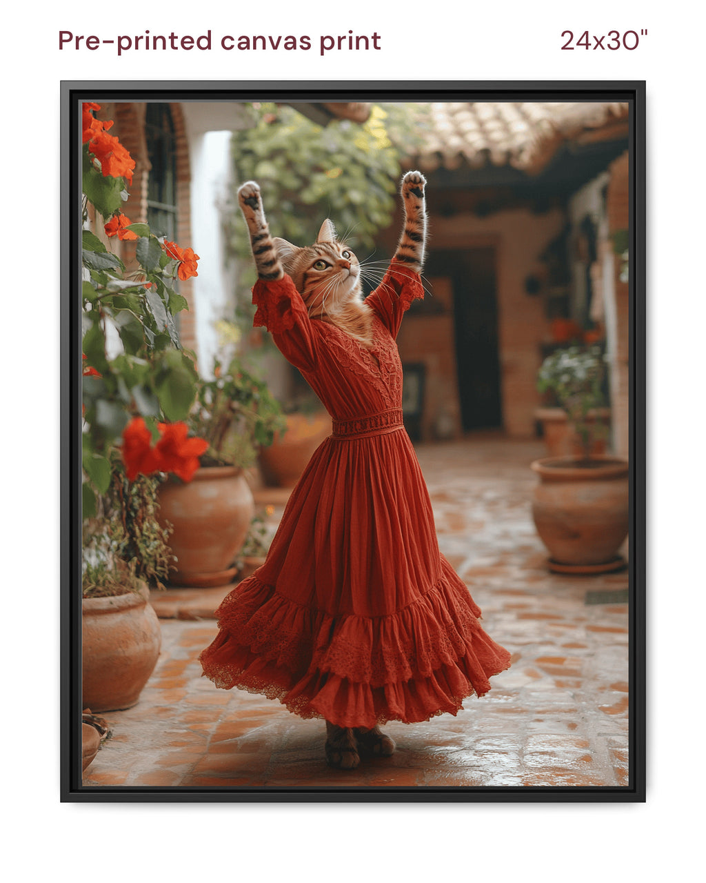 Canvas Print 24x30 Framed Black