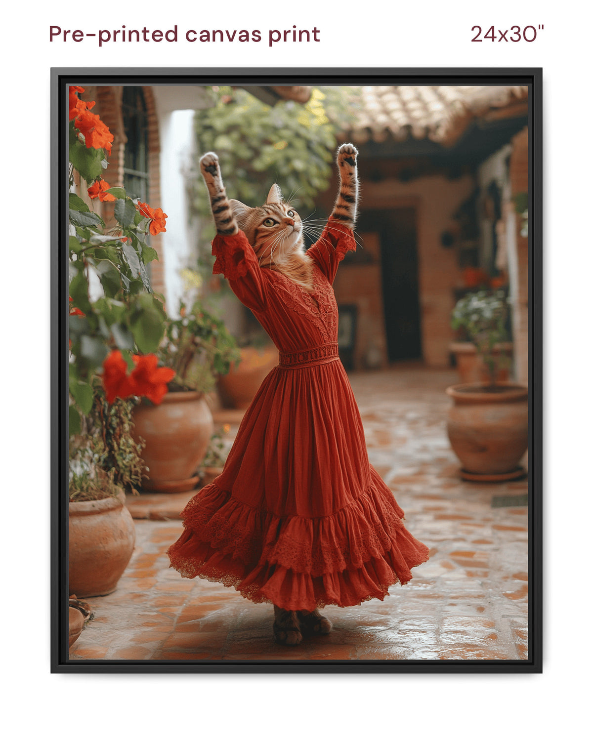 Canvas Print 24x30 Framed Black