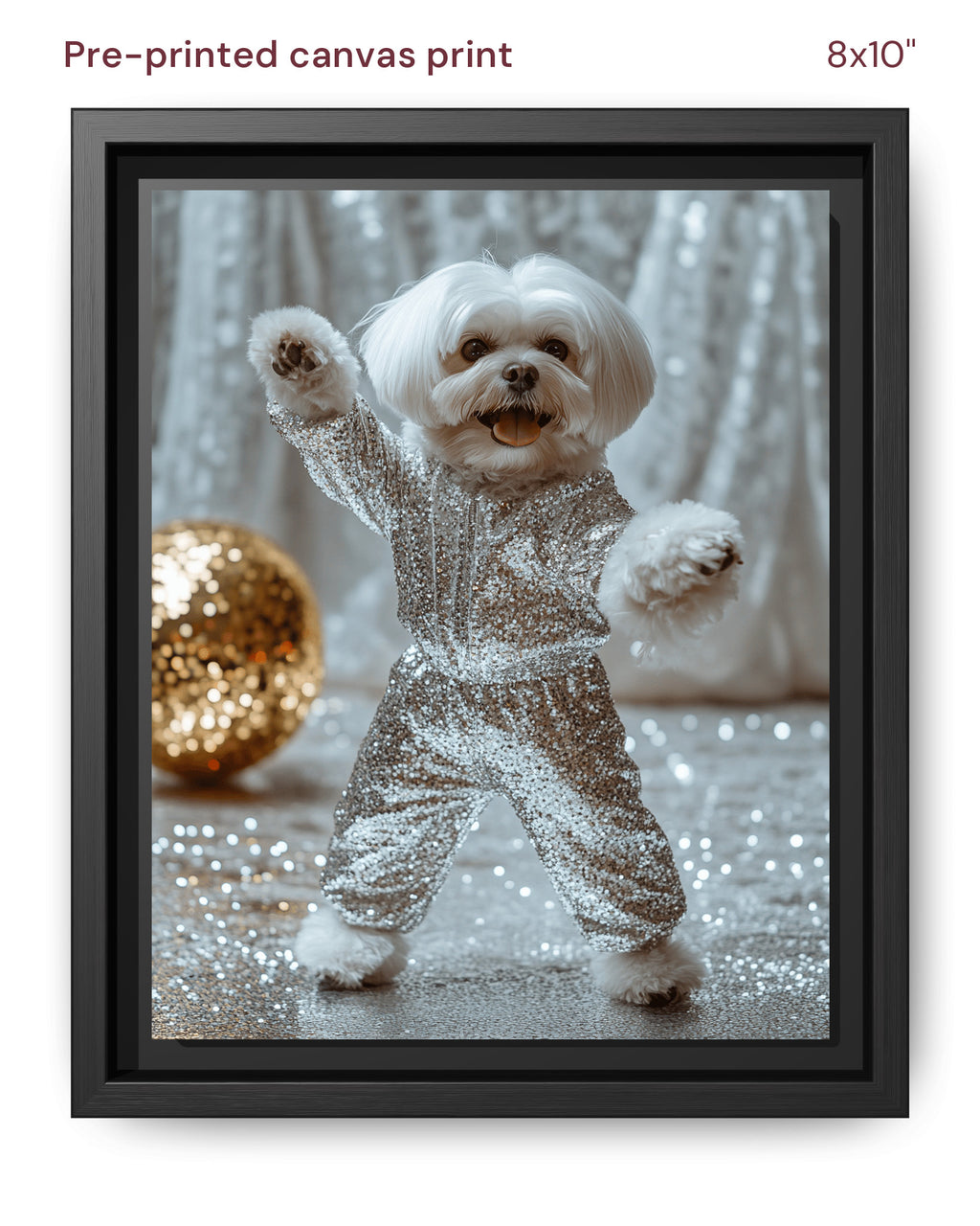 Canvas Print 8x10 Framed Black