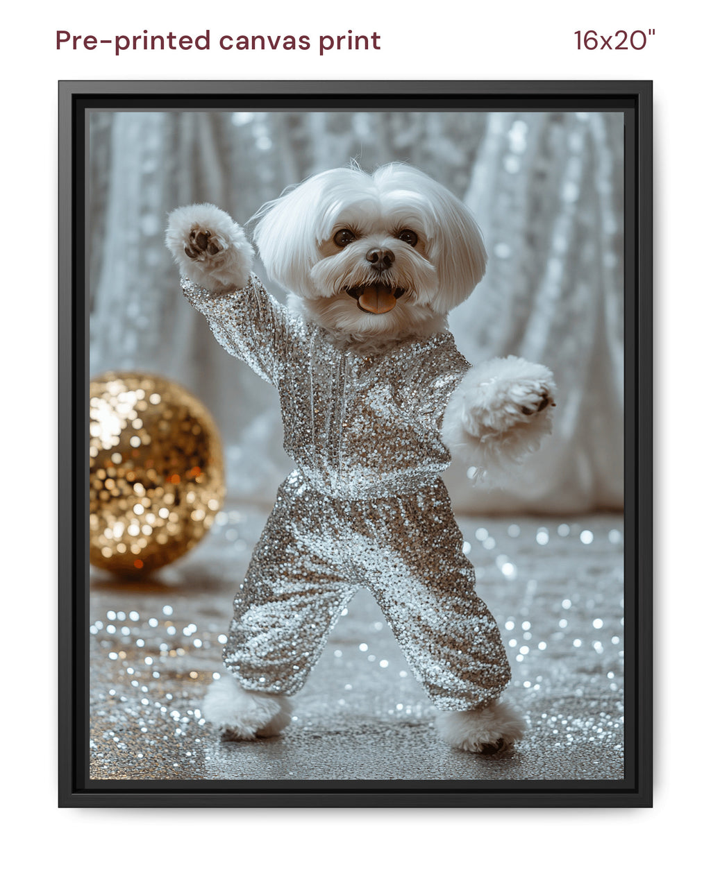 Canvas Print 16x20 Framed Black